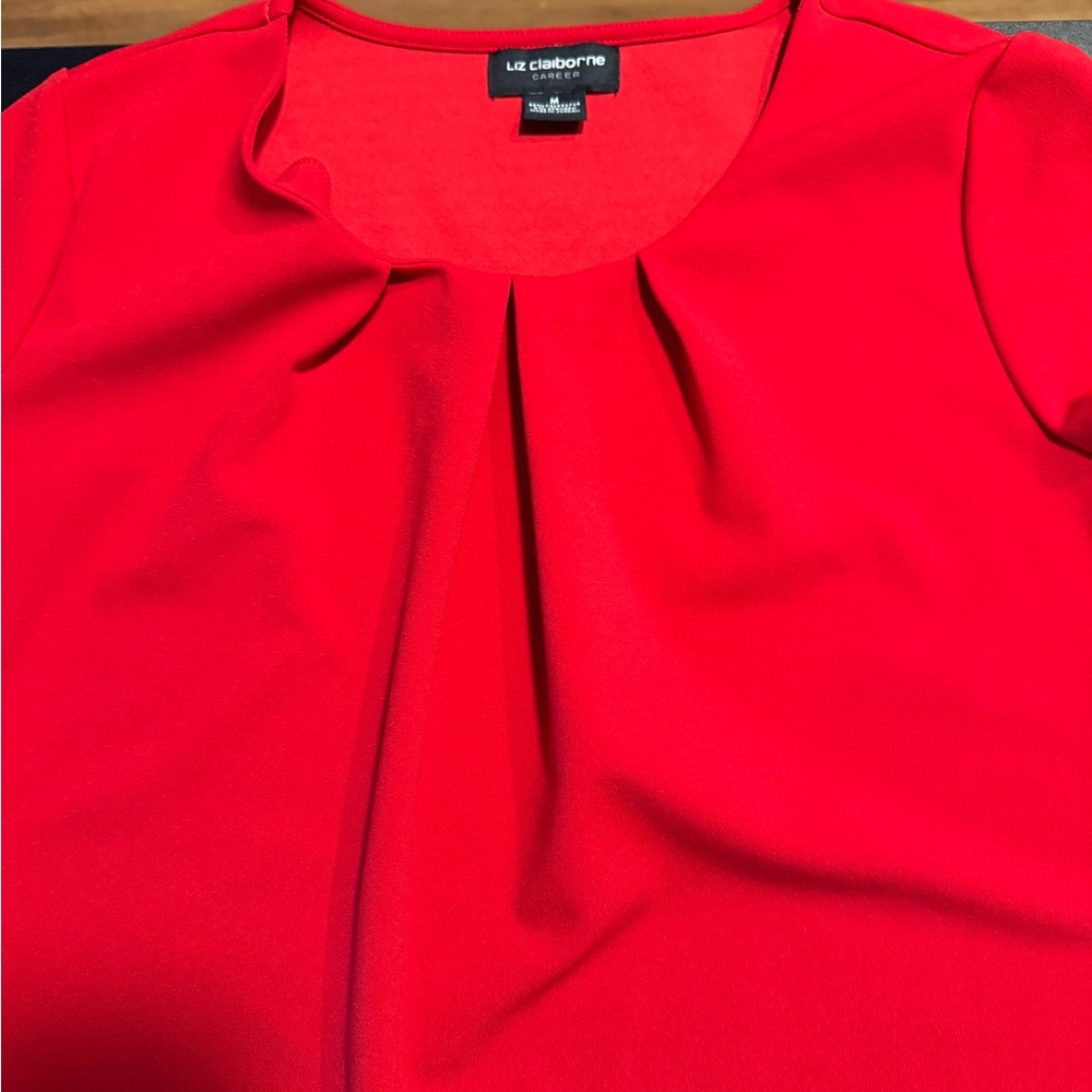 Liz Claiborne Bold Red Blouse